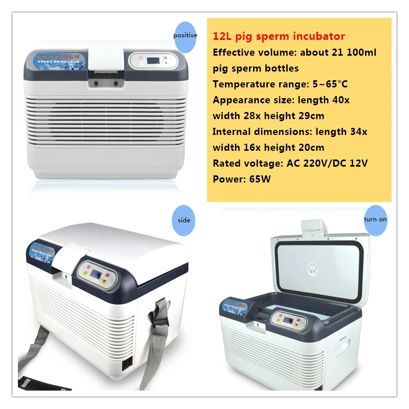 Multifuncional pequeno frigorífico com fivela dupla design forte vedação portátil handletemperature ajustável lcd displa