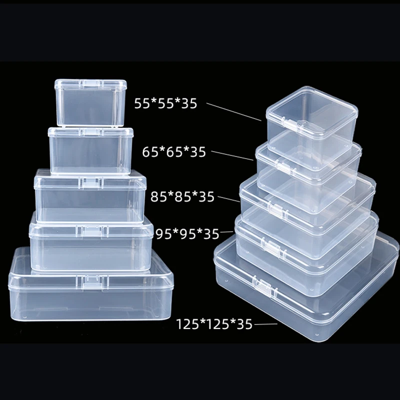 5 CHOICES Plastic Box for Coins, Business Card, ID Card, Desk Tiny sundries Clips,  Beads Craft small Accessories