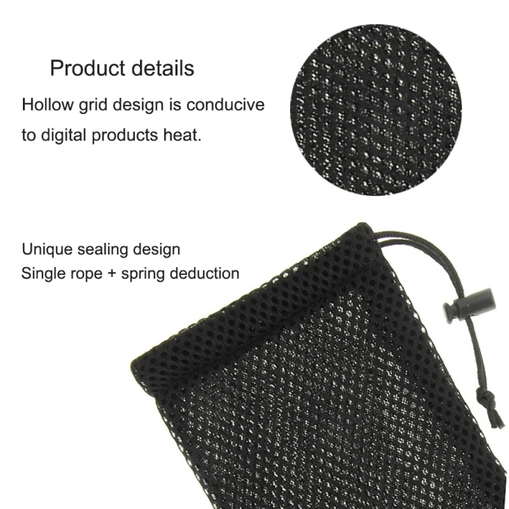 HAWEEL Headphone Phone Nylon Mesh Storage Pouch Bag For Smart Phones/iPad/Power Bank/Camera Accessories/18.5x9cm/24x16cm