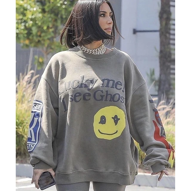 Kanye West Sweatshirts I See Ghost Pollover Hoodie Kendall Jenner Streetwear Hip Hop Plus Velvet Stranger Things Sweatshirt Male Hoodies Sweatshirts AliExpress