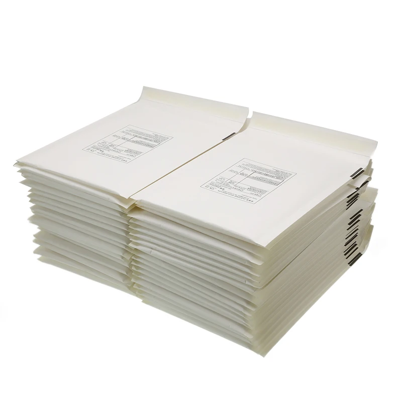 50 PCS/Lot Yellow White Kraft Print Paper Bubble Envelopes Bags Different Size Mailers Padded Shipping Envelope Bags With Bubble