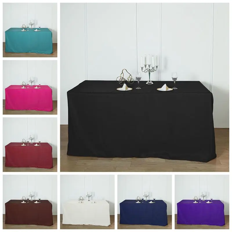 New Design Polyester Table Skirt Cover Banquet Tablecloth For Wedding Event Party Decoration