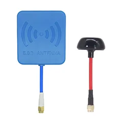 1 Pair 5.8G FPV 3dBi Omnidirectional Mushroom Receiver Antenna and 14dBi High Gain Directional Patch Antenna SMA RP-SMA Male