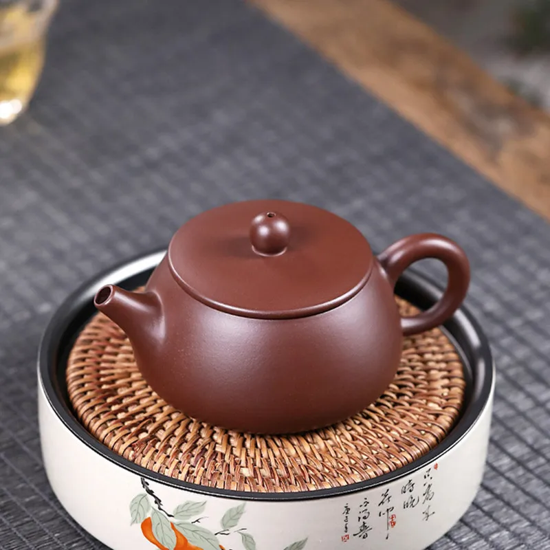 Yixing Tea Pot Purple Clay Stone Scoop Teapot Chinese Handmade Filter Kettle Raw Ore Zisha Teaware Authentic Gifts 170ml