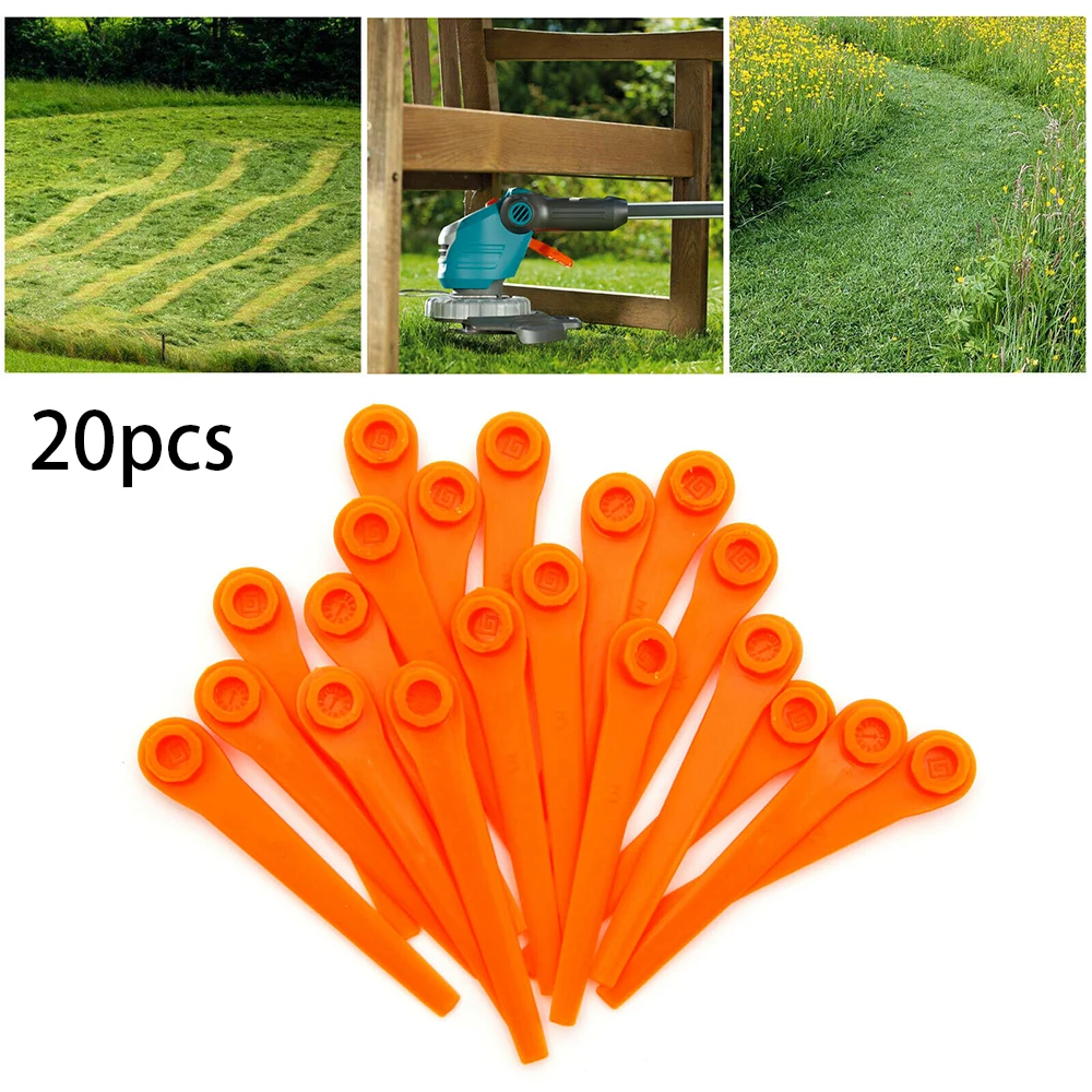 New 20Pcs Plastic Grass Trimmer Blades Replacement For Gardena 9823 9825 9820 9821 Garden Trimming Lawn Accessories Wholesale