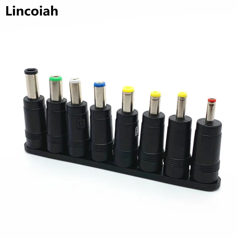 8 sztuk/zestaw 5.5x2.1mm uniwersalna męska wtyczka do wtyczek DC zasilanie prądem zmiennym Adapter kable komputerowe złącza Notebook Laptop