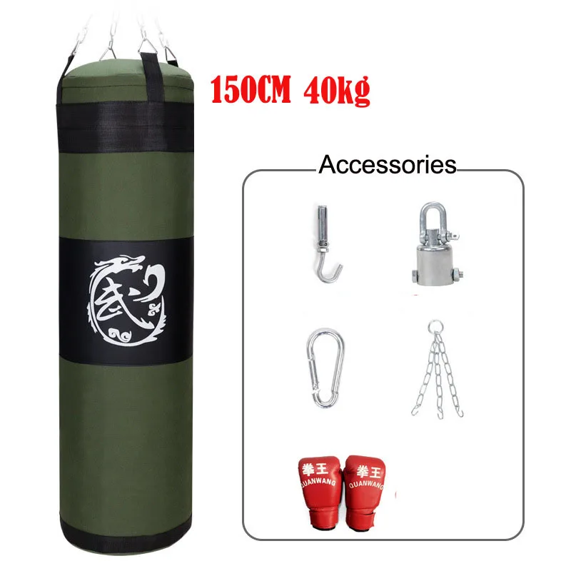 Punching Bag for Sanda Boxing, Punching Bag, Muay Thai, Kicking Train Bag Fitness Punching Bag Set,150cm, 40kg, Upgrade Hook