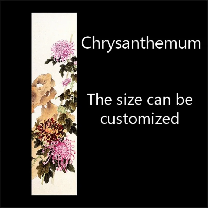 Customized Stained Window-Decor Film Chinese Style Plum Orchid Bamboo Chrysanthemum Static Cling 60cmx100cm