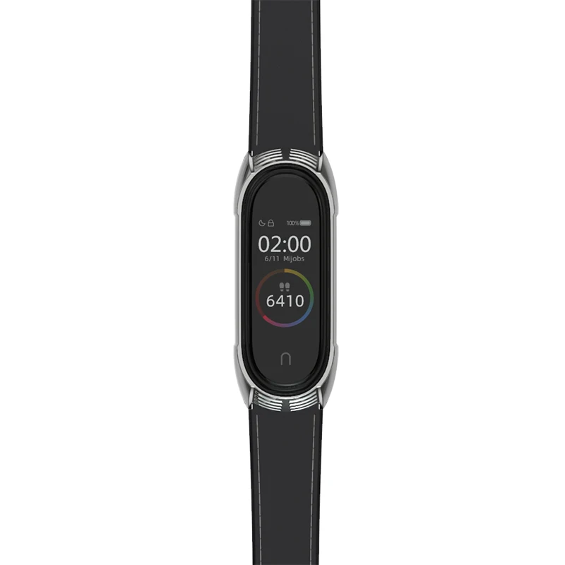 Xiaomi mi band 5,6用ストラップ,mi band4およびmiband3およびmiband5および6用の本革ブレスレット