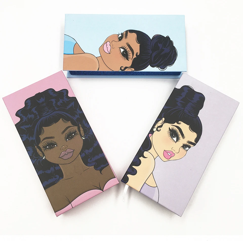 Lash Boxes with Tray Makeup False Eyelash Box Case Magnetic Empty Eyelash Packaging Box Wholesale