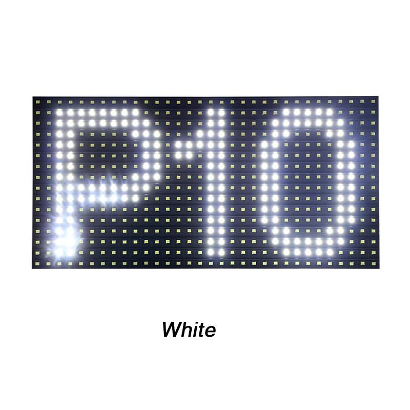 P10 Semi-outdoor Red / Green / Yellow / White / Blue Color LED Display SMD Panel Module 32x16 Pixels LED Display