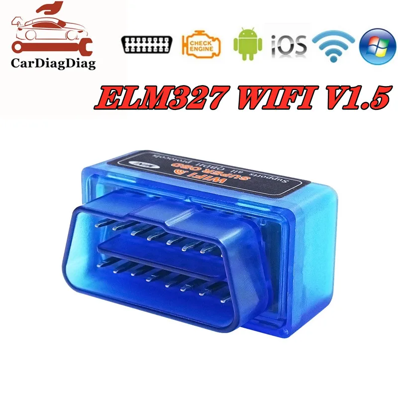 ScanTool ELM327 WIFI V1.5 16Pin Support OBD2 Protocols Used For iOS Android Windows OBD 2 Interface ELM 327 V1.5 Code Reader