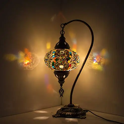 

(20 Variation) turkish Lamp - Handmade Turkish Mosaic Table Lamp Decorative Moroccan Lamp - Rustic Cool Mosaic Lamps - Stained