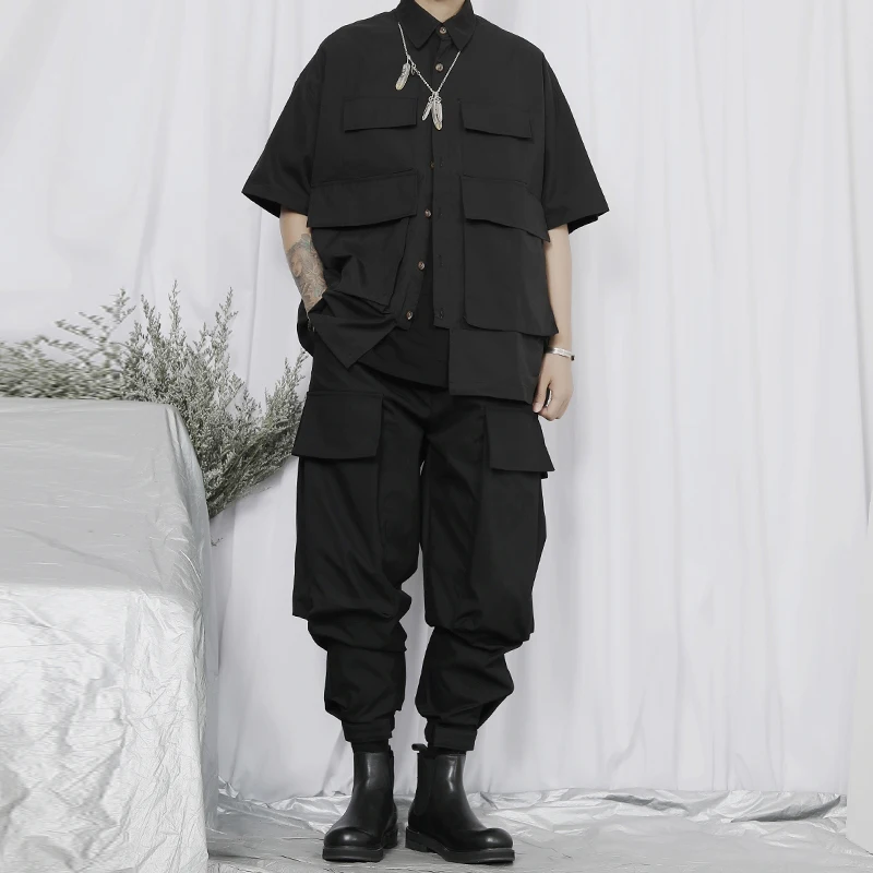 Men's new casual pants Fashion trend brand versatile loose casual oversize cargo Haren pants