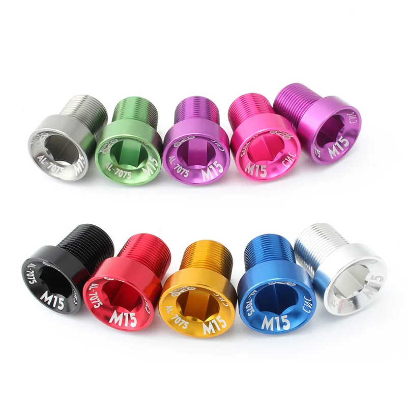 MUQZI 10 Colors Crank Cover Bike M15 * 19MM Crank Arm Screw Cap Bottom Bracket Bolt MTB Road Bicycle Parts Accessories