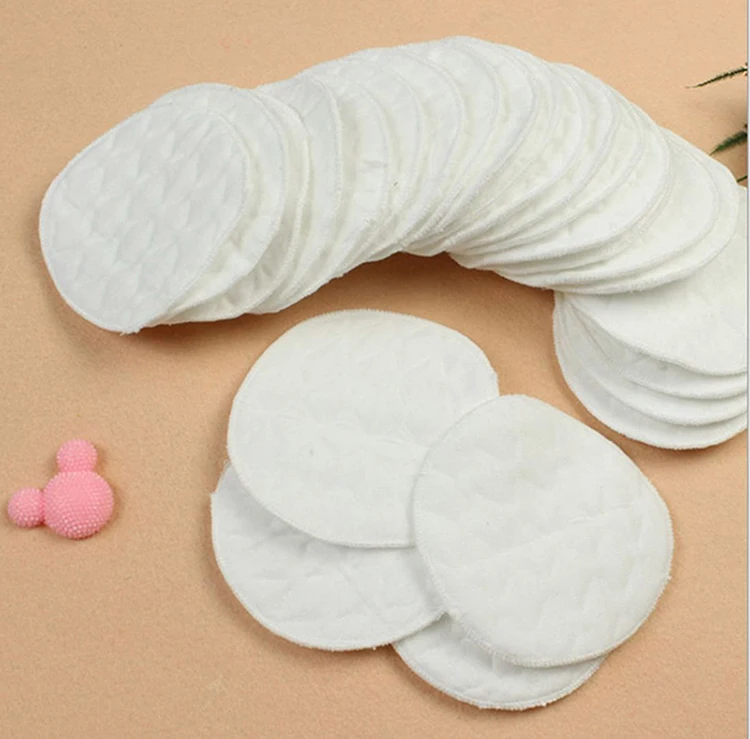 6/8/10/12Pcs Feeding Breast Pads Soft Absorbent Cotton Washable Reusable Breastfeeding Breast Nursing Pads White Nursing Pads