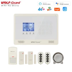 Wolf Guard WT4BX WiFi +  4G / GSM Smart Security Home Alarm System, work with TUYA Smart Life APP, Alexa Google