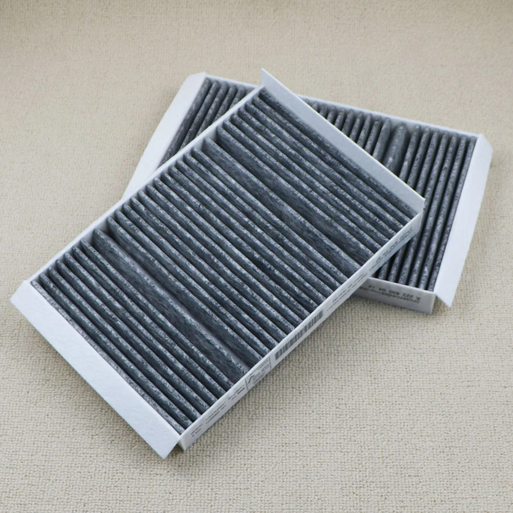 2228300418 For Benz W222 V222 X222 AMG S63 S300 S320 S350 S400 S450 S500 S550 S560 Carbon Cabin Air Filter 2Pcs A2228300418