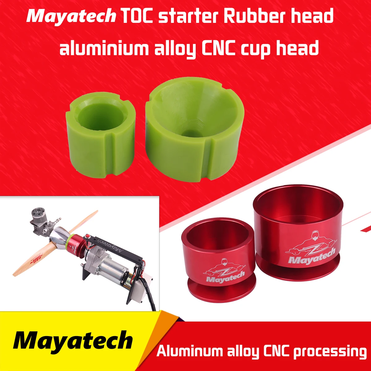 Mayatech TOC Electric rc Engine Starter spare parts Special starting aluminum alloy cup head Starting rubber head