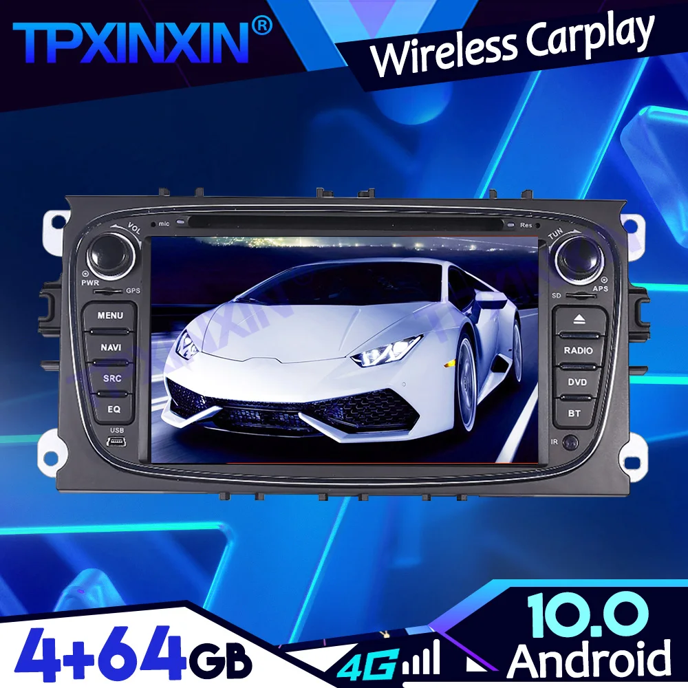 PX6 Android 13.0 Car Multimedia Radio For FORD Focus S-MAX Mondeo C-MAX Galaxy GPS Navi Stereo Recorder Head Unit DSP Carplay