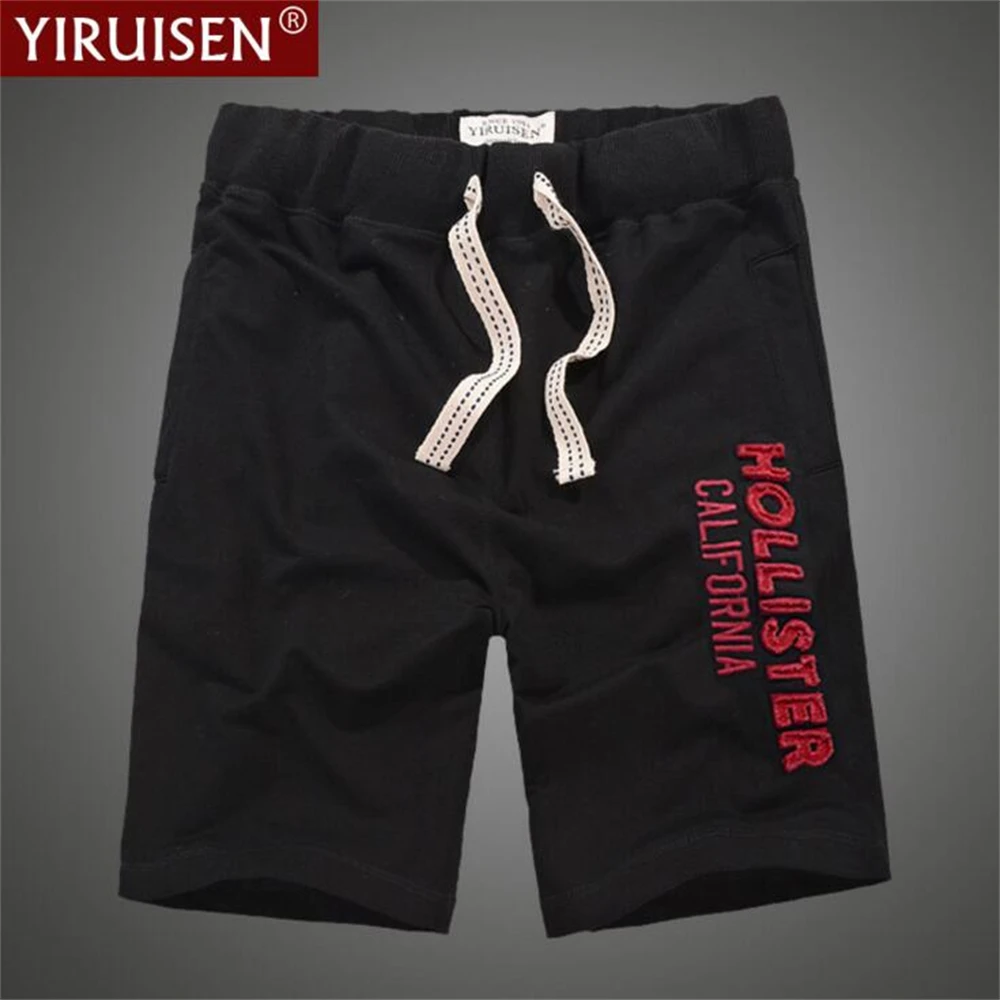 YiRuiSen Summer Vintage Embroidery Male Shorts 100% Cotton Branded Mens Clothing Top Quality Basketball Pants Beach Breechcloth