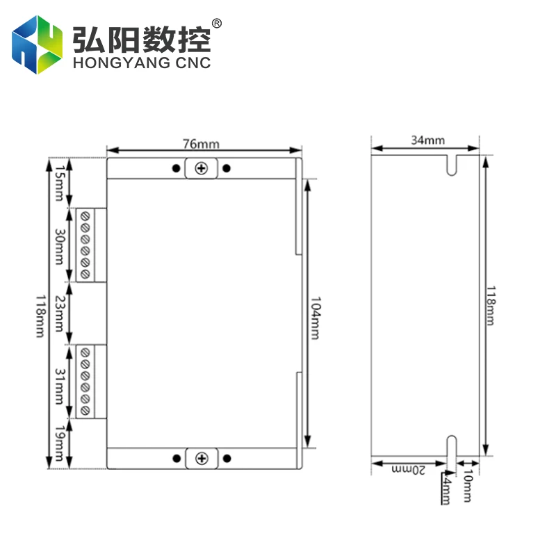 Leadshine DM542 Stepper Motor Controller 20-50VAC 1.0-4.2A 2-Phase Stepper Driver, Suitable For NMEA23 Stepper Motor CNC Router