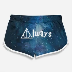 PLstar Cosmos Summer Casual Shorts Galaxy 3D Printed Trousers Girl For Women Shorts Beach Shorts