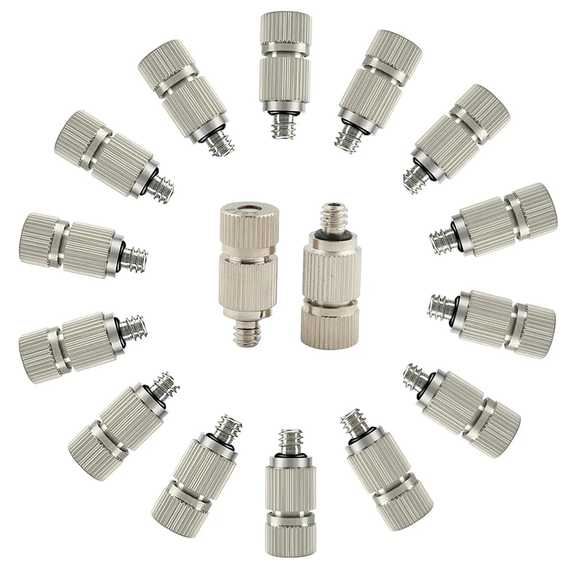 

3/16 Male Thread Anti Drip Misting Nozzle 0.1mm-0.5mm High Pressure Fog Spray Sprinkler 50PCS Garden Irrigation Cooling Humidify