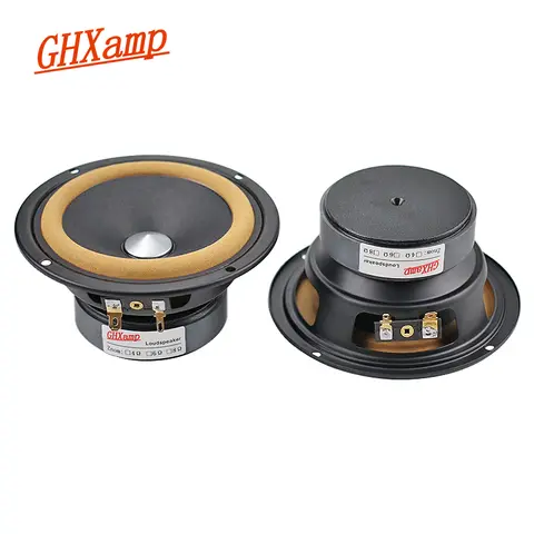 GHXAMP Hifi 가죽 엣지 풀 레인지 스피커, 책장용 DIY 트리플 밸런스 보컬, 4 인치, 116mm, 8ohm, 20W, 82Hz-20Khz, 2 개