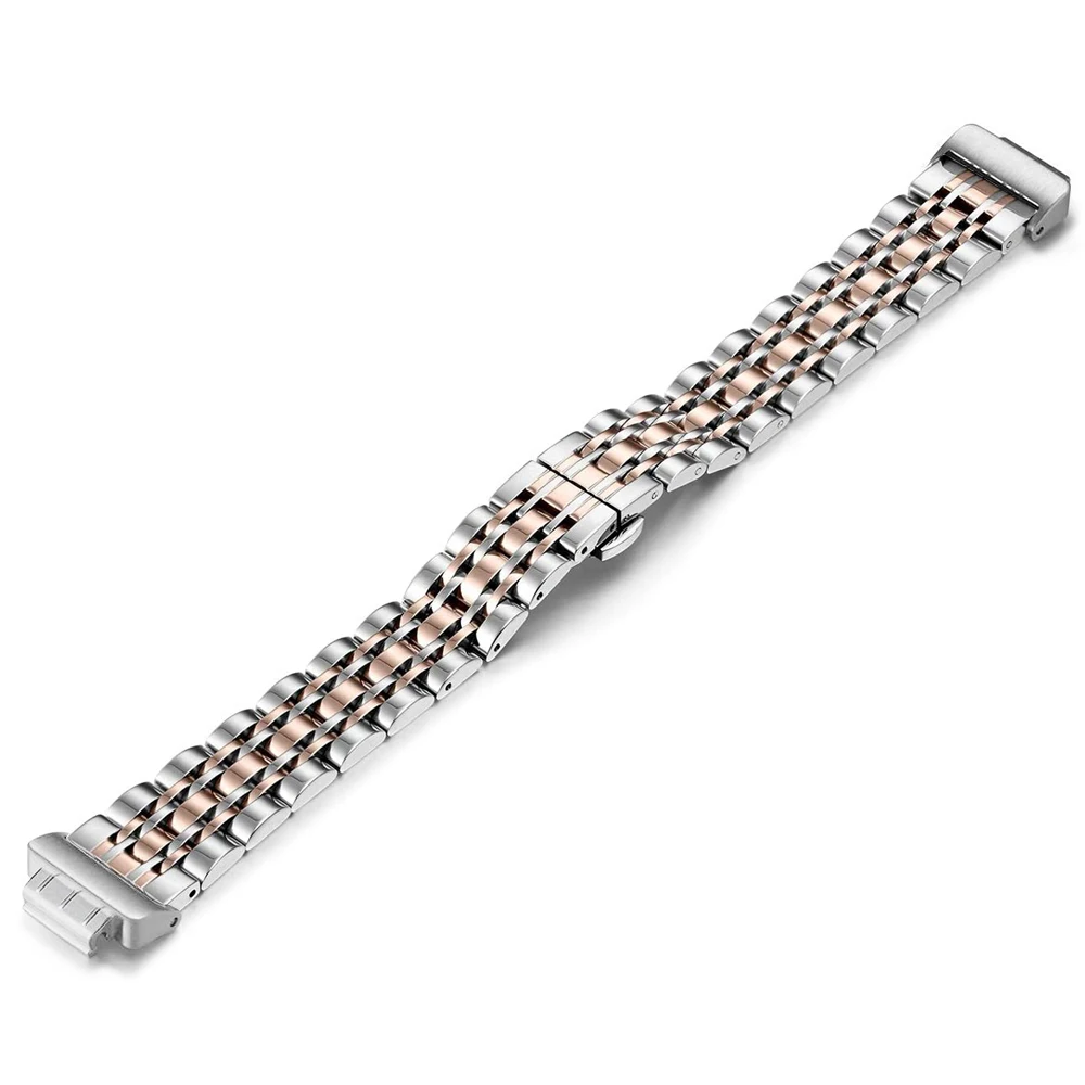 Essidi Mới Thép Không Gỉ Vòng Fitbit Inspire 1 2 Nam Nữ Dây Kim Loại Vòng Tay Dây Đeo Dây Chuyền Fitbit Truyền Cảm Hứng Cho HR