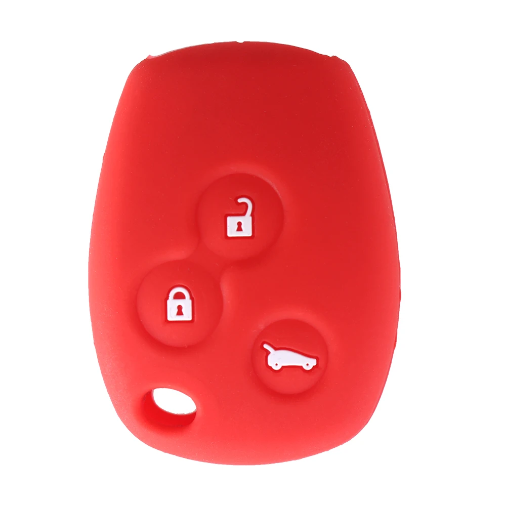 KEYYOU Silicone Rubber 3 Buttons Car Remote Key Case Cover For Renault Clio Scenic Megane Duster Sandero Captur Twingo Modus