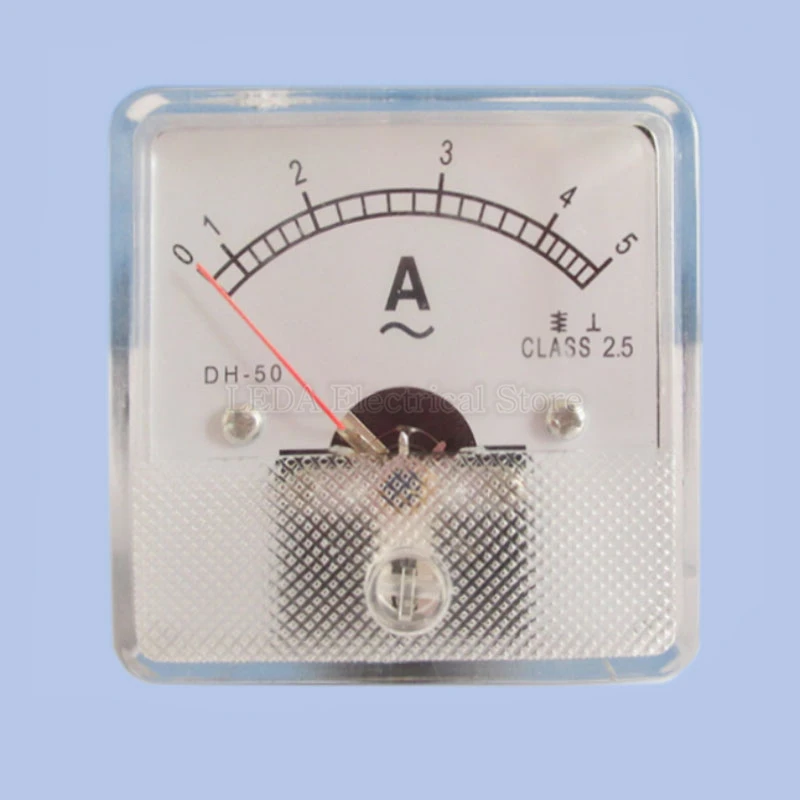 

1Pcs DH-50 AC Ammeter 1A 2A 3A 5A 10A 15A 20A 30A 50A 75A 100A 150A 200A 250A 300A Analog Pointer meter Current meter