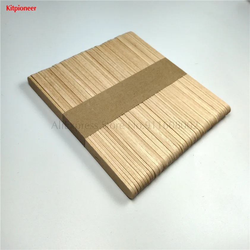 200 Ice Pop Sticks Popsicle Accessories Birch Wooden Ice-lolly Stick Length 114mm 4 Lots In 1
