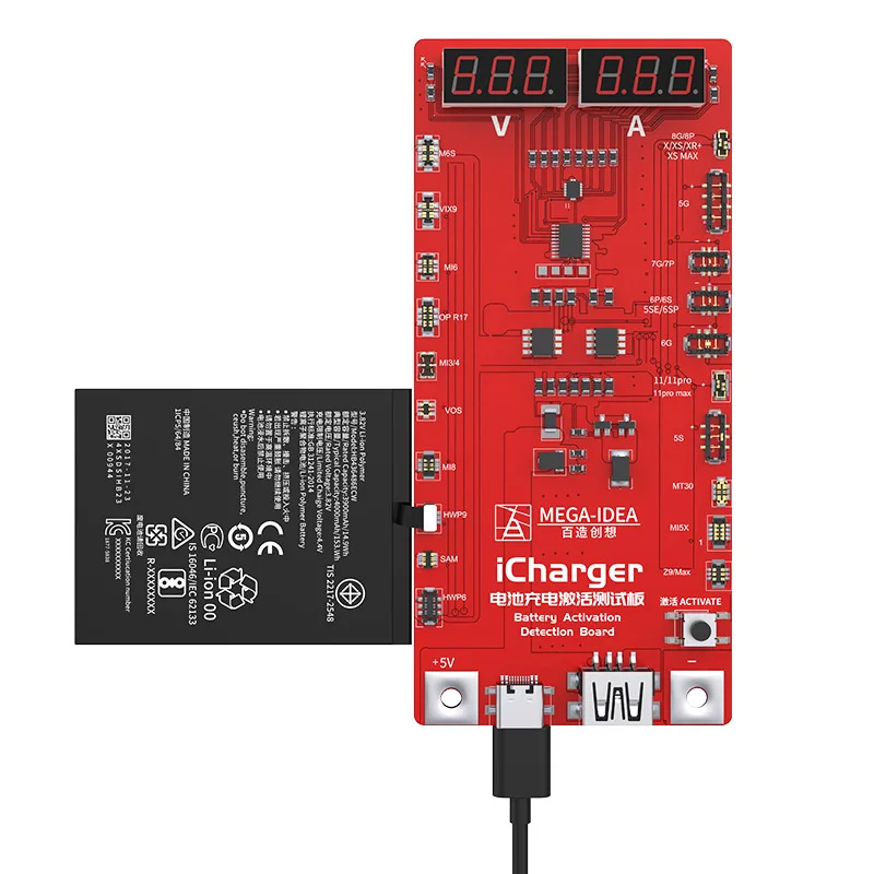Qianli ICharger Pin Kích Hoạt Ban Cho 5 6 7 8 X XSMAX 11Promax Samsung Xiaomi Bảng Mạch Sạc Nhanh bút Thử Điện