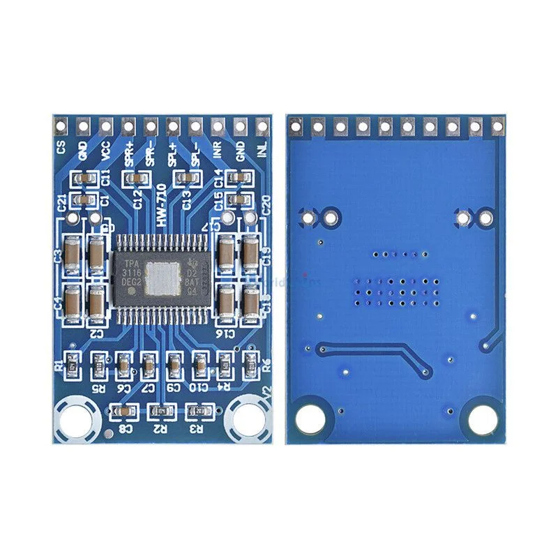 1PC TPA3116D2 AMP 50W+50W Dual Channel Mini Digital 12V-24V 2x50W Amplifiers Class D Power Amplifier Board DC