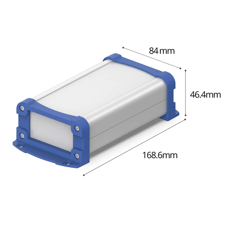 80W40H Wall-Mount Aluminum Material Box Cutting Design PCB Board Custom Project Instrument Junction Custom Electronic Enclosure