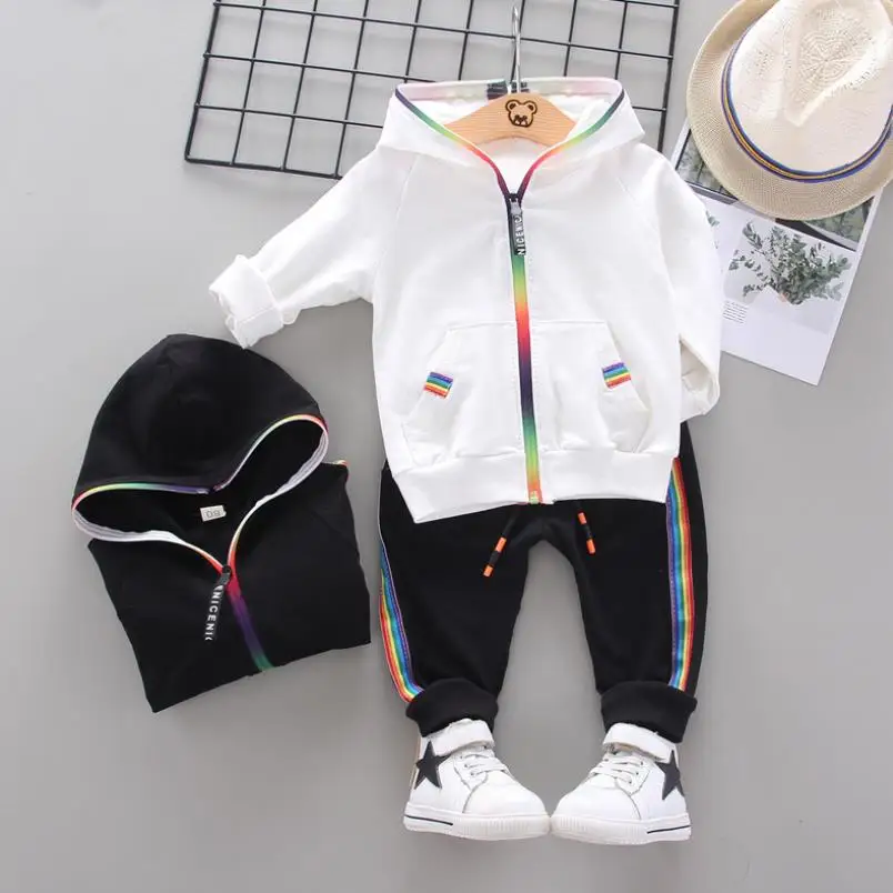 

2021Spring Toddler Baby Boy Girls Casual Hoodies Jacket Top Pants 2pcs/Set Infant Outfit Kids Clothes Fashion Tracksuit 0-5Y