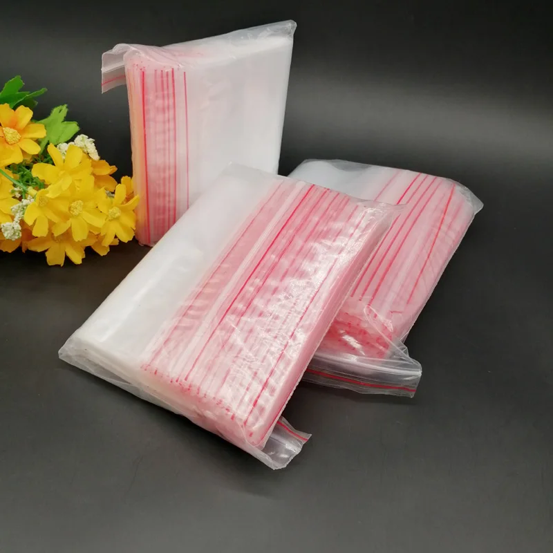 1000pcs ZipLock Plastic Bag Package Jewelry Bag Fresh Keep Bag Vacuum Storage Bag Reclosable Zip Lock Transparent Packing Pouch