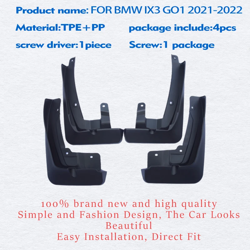 FOR BMW IX3 g02 G01 Mudguards Fender Mud Flap Guard Splash Mudflaps Car Accessories Auto Styline Front Rear 4pcs Mudguard