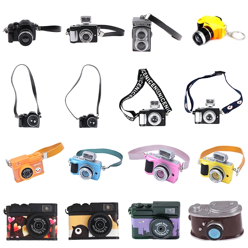 Doll Toys Camera Mini Simulation Cameras for Doll Accessories Kids Birthday Gift Dolls House Decoration Accessory