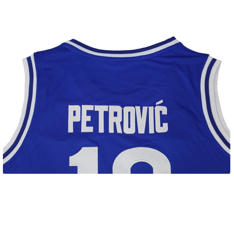 Blue Sport Basketball jerseys CIBONA 10 PETROVIC Jersey Embroidery Sewing EmbroideredOutdoor Sportswear Hip-hop Culture Movie