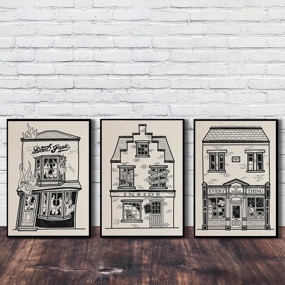 

Don't Panic Call Me and I'll Tell You a Joke Nordic Poster Canvas Painting Abstract Wall Art Print Modern Picture Home Decor