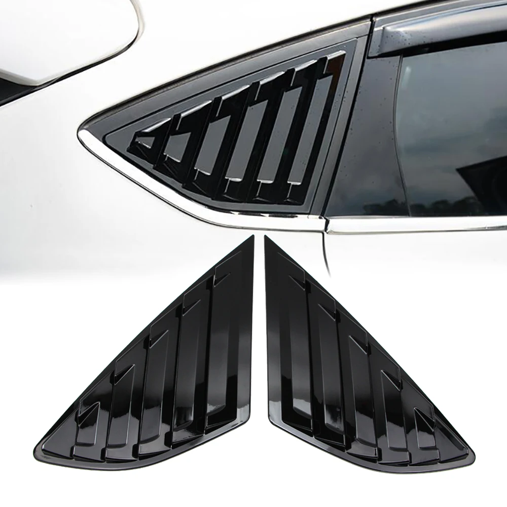 

Rear Quarter Side Window Louvers Scoop Cover Vent for Ford Fusion Mondeo MK5 2014 2015 2016 2017 2018 2019 Black