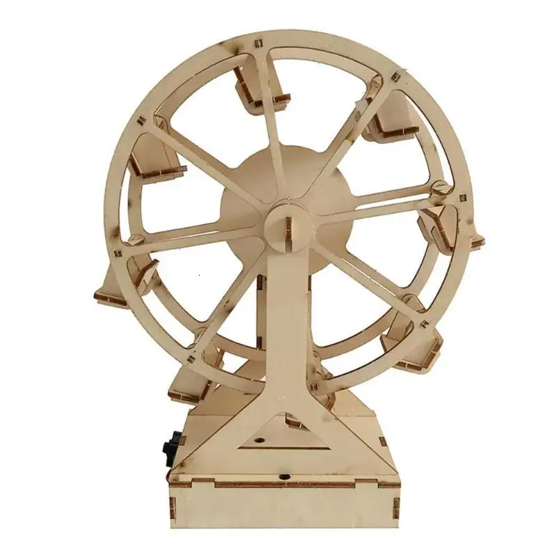 3D DIY Elektrische Handwerk Riesenrad Puzzle Spiel Holz Modell Gebäude Kits Wissenschaft Pädagogisches Spielzeug Für Kinder Kinder Erwachsene Geschenk