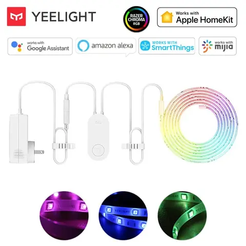 Global version Yeelight Aurora Smart Light Strip 1S RGB Colorful WiFi 2M To 10M 60 LED LightStrip Remote Control For APP Homekit
