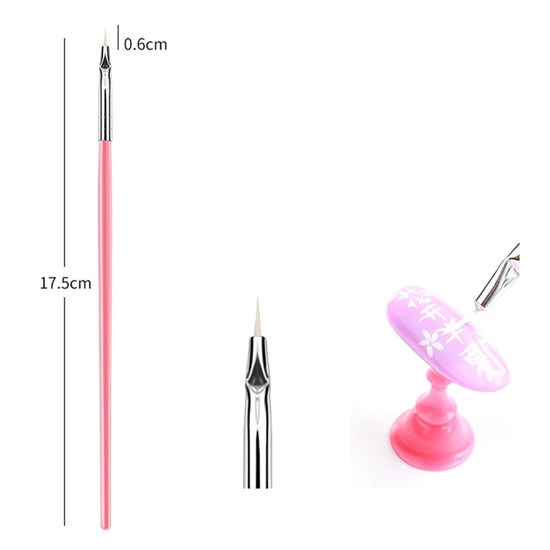15pcs Dotting Pen Crystal Handle Nail DIY Art UV Gel Nail Brush Acrylic Brushes