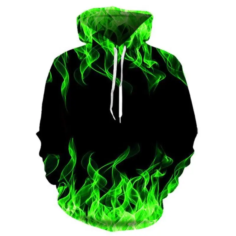 

2021 New Colorful Flame Hoodie 3D Sweatshirt Men/Women Hooded Autumn And Winter Coat mens Clothing funny Jacket black Hoodies