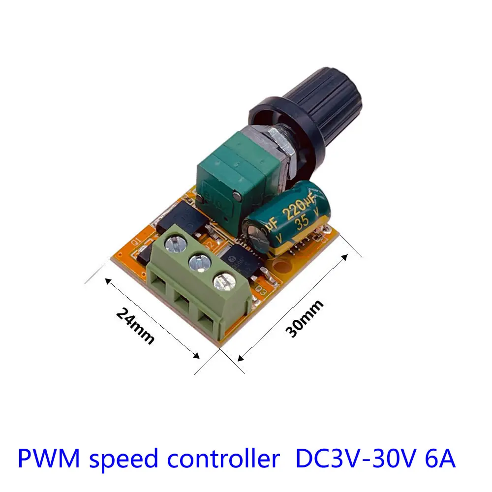 PWM DC motor speed controller 2A3A5A6A10A15A20A Motor control board 3V5V6V12V24V30V90V ESC module forward and reverse function