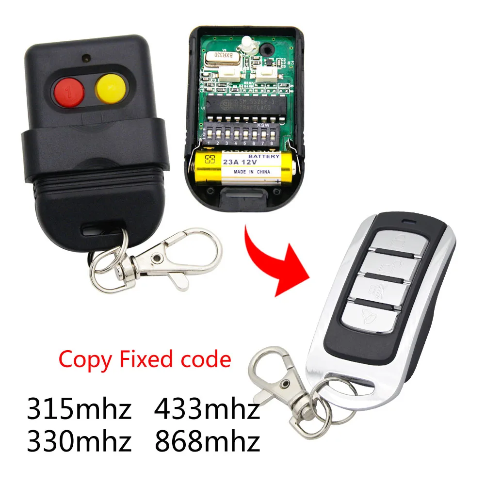 

Copy Universal DIP Remote Control Switch Fixed code 315mhz 330mhz 433mhz 868mhz Gate Garage Door Remote Control