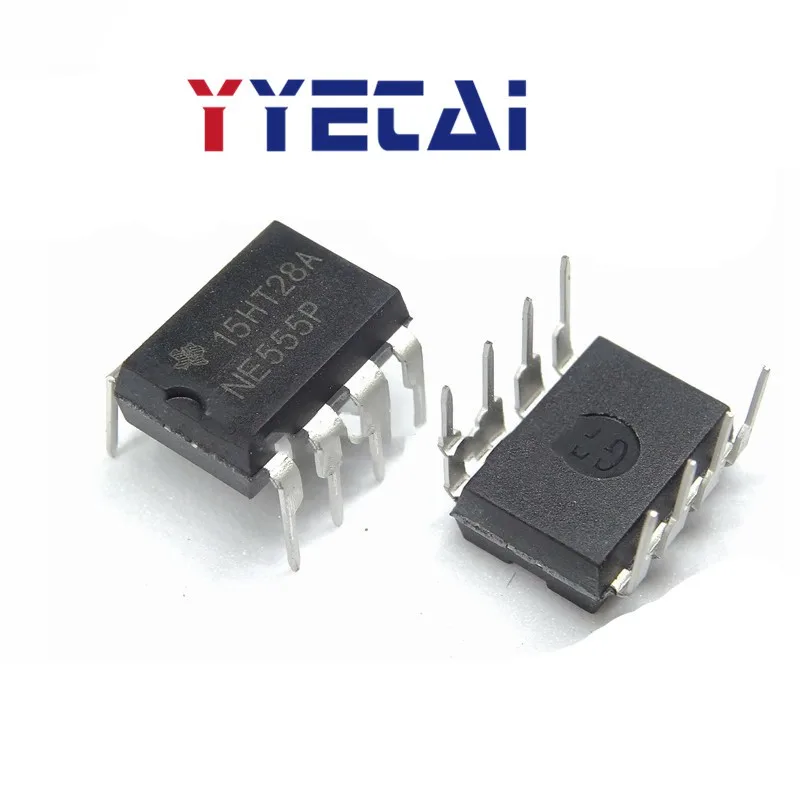 TAI 20PCS In-line NE555N NE555P DIP-8 foot single high precision 555 timer chip integrated circuit I